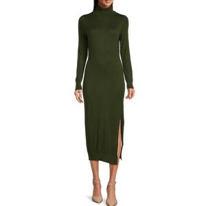 MICHAEL Michael Kors Turtleneck Long Sleeve Midi Side Slit Sweater Dress Size XS